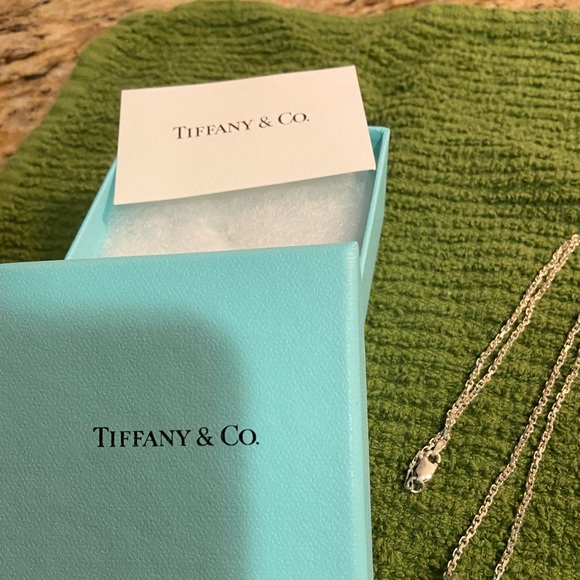 Authentic Tiffany & Co 1837. 925 Sterling Silver 1” oval pendant on 18” chain. - Picture 8 of 16